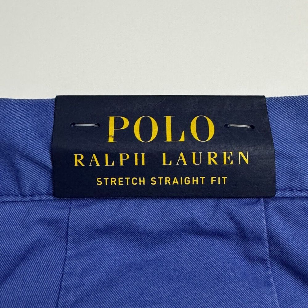 Polo Ralph Lauren Blue Stretch Straight Fit Cotton Twill Chino Pants Size 30x31 - Picture 5 of 8
